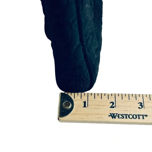 Vera Bradley Front Envelope Closure Cross Body Bag Black Quilted - Picture 11 of 11